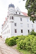 Südostecke des heutigen Hochschlosses. In diesem Bereich befand sich die Schildmauer, dahinter der Südostturm.