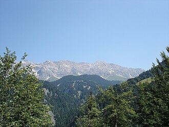 Schesaplana von der Schweizer Seite von Seewis im Prättigau aus.