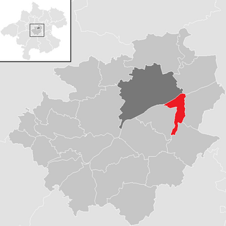 Lage der Gemeinde Schleißheim im Bezirk Wels-Land (anklickbare Karte)