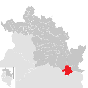 Lage der Gemeinde Schröcken im Bezirk Bregenz (anklickbare Karte)