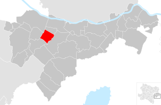 Lage der Gemeinde Schwadorf im Bezirk Bruck an der Leitha (anklickbare Karte)