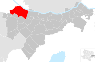 Lage der Gemeinde Schwechat im Bezirk Bruck an der Leitha (anklickbare Karte)