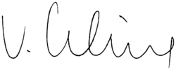 Unterschrift von Viktor Klima