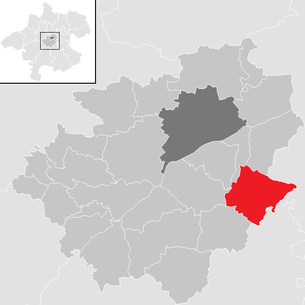 Lage der Gemeinde Sipbachzell im Bezirk Wels-Land (anklickbare Karte)