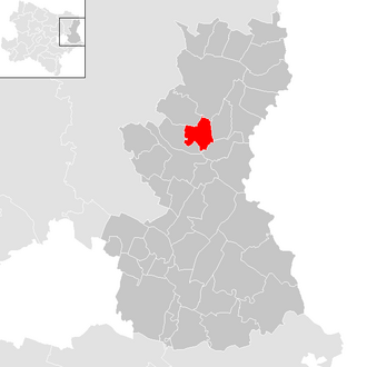 Lage der Gemeinde Spannberg im Bezirk Gänserndorf (anklickbare Karte)