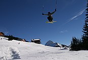 Ski-cross-Fahrer in Damüls