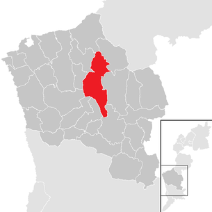 Lage der Gemeinde Stadtschlaining im Bezirk Oberwart (anklickbare Karte)