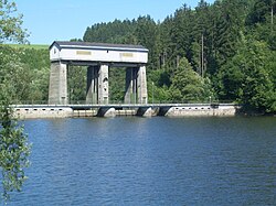 Stausee Neufelden; Blickrichtung flussabwärts
