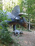 Triceratops mit Jungtier