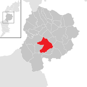 Lage der Gemeinde Steinberg-Dörfl im Bezirk Oberpullendorf (anklickbare Karte)