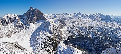 Blick vom Seehorn nach Osten ins Steinerne Meer