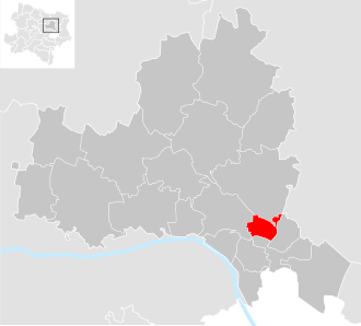 Lage der Gemeinde Stetten (Niederösterreich) im Bezirk Korneuburg (anklickbare Karte)
