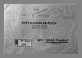 Einst ein Gebrauchsgegenstand, heute Sammelstück: ein Werkskuvert mit Poststempel vom 31. Juli 1973 aus Salzburg