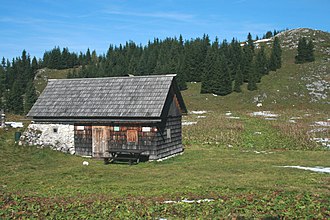 Studentalm und Gipfelkuppe der Hohen Student