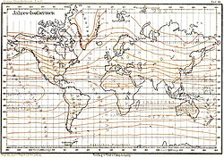 Jahres-Isothermen im Jahre 1896