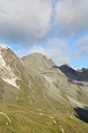 Törlspitze (Bildmitte) und Schwarzachspitze (rechts) gesehen von Südosten