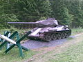 Originaler T-34 am Straßenrand, kurz vorm Grenzübergang zu Slowenien (Teil des Bunkermuseums)