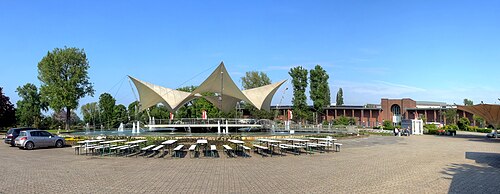 Sternwellenzelt am Tanzbrunnen im Rheinpark, Köln (1957)