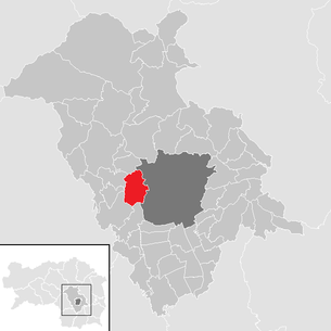 Lage der Gemeinde Thal (Steiermark) im Bezirk Graz-Umgebung (anklickbare Karte)