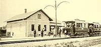 Zug der Linie nach Guntramsdorf mit Wagen der Serie 95–99 (1899).