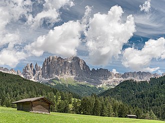 Blick von Tiers auf den Rosengarten