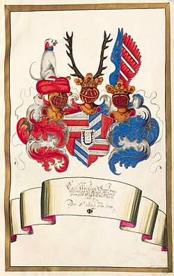Wappen der Reichsgrafen von Leublfing zu Rhain (1690)
