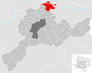 Lage der Gemeinde Traismauer im Bezirk Sankt Pölten (anklickbare Karte)
