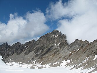 Südostwand der Tschenglser Hochwand vom Kleinen Angelusferner gesehen