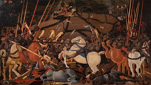 Die Schlacht von San Romano, Uffizien, Florenz