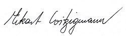 Unterschrift von Eckart Witzigmann