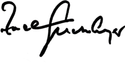 Unterschrift Joachim Fuchsberger (Autogramm) deutscher Schauspieler
