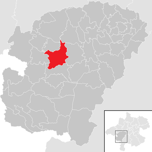 Lage der Gemeinde Vöcklamarkt im Bezirk Vöcklabruck (anklickbare Karte)