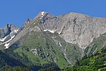 Der Ochsenbug von Süden zwischen Bretterspitze (links) und Bretterwand (rechts)