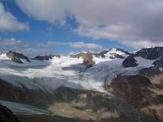 Vernagtferner von Süden, vom Hintergrasleck, 2005