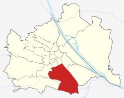 Lage von Favoriten  in Wien (anklickbare Karte)