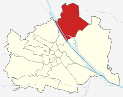 Lage von Floridsdorf  in Wien (anklickbare Karte)