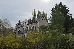 Villa Köster mit Nebengebäude und Park
