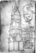 Turmskizze des Villard de Honnecourt (um 1230)