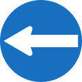 15: Vorgeschriebene Fahrtrichtung: Links