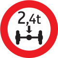 9d: Fahrverbot für alle Fahrzeuge mit über ... Tonnen Achslast