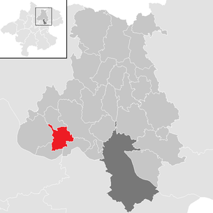 Lage der Gemeinde Walding im Bezirk Urfahr-Umgebung (anklickbare Karte)