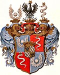 Wappen von 1654 mit drei Helmen