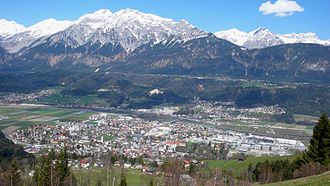 Blick auf die Marktgemeinde Wattens
