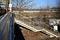Steg an der Ostbahnbrücke, Stiege bei Donaukanal