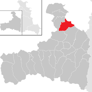 Lage der Gemeinde Weißbach bei Lofer im Bezirk Zell am See (anklickbare Karte)