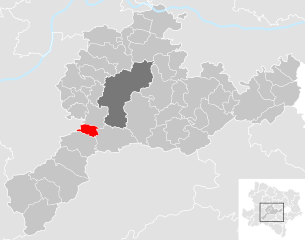 Lage der Gemeinde Weinburg (Niederösterreich) im Bezirk Sankt Pölten (anklickbare Karte)