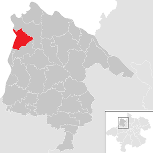 Lage der Gemeinde Wernstein am Inn im Bezirk Schärding (anklickbare Karte)