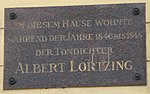 Albert Lortzing – Gedenktafel