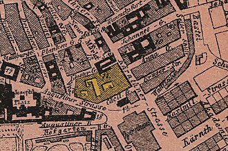 Lage des Bürgerspital-Zinshauses 1867