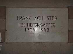 Franz Schuster – Gedenktafel